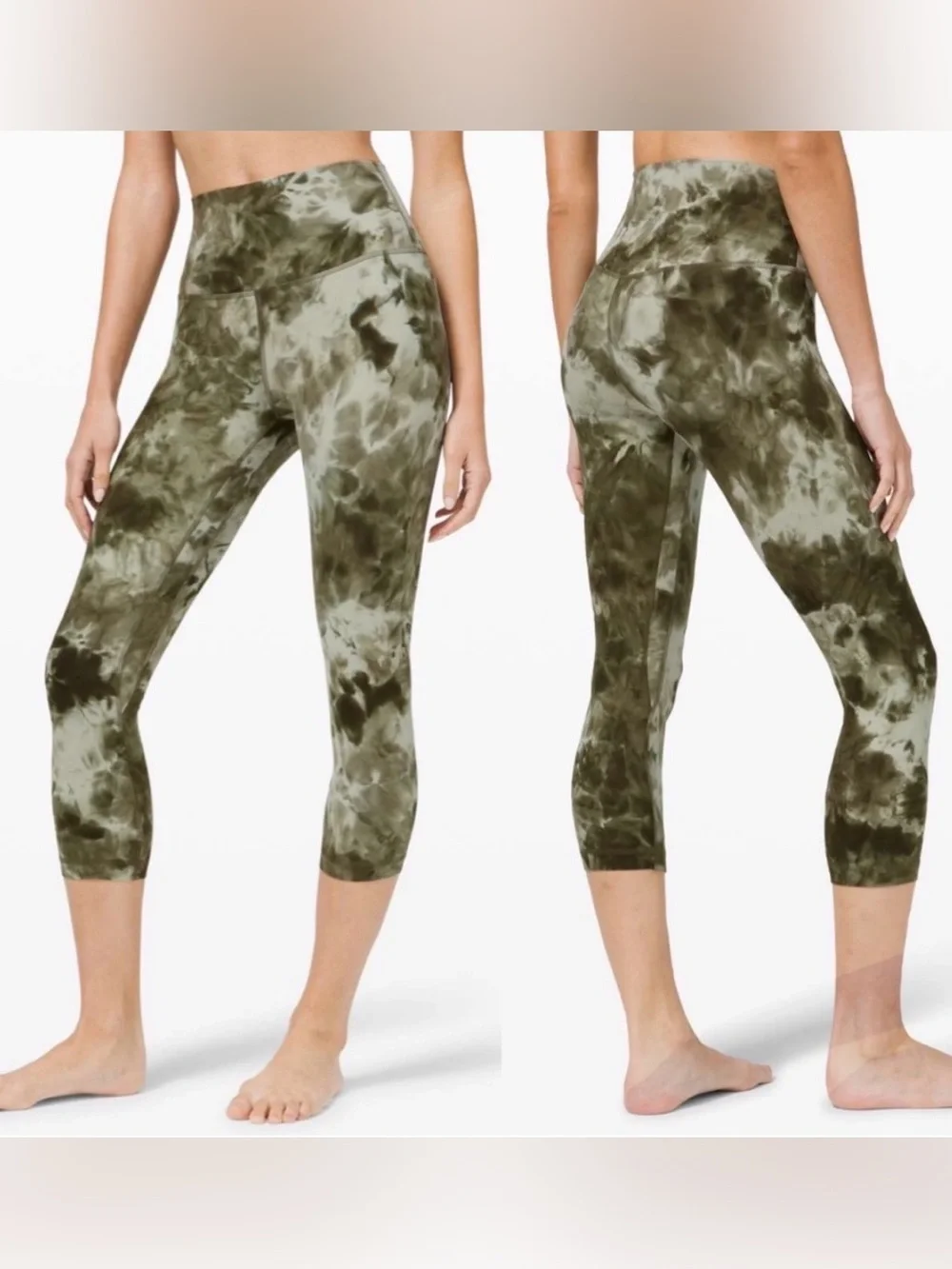 Lululemon Diamond Dye Olive Green Align High Rise with Pockets 21”